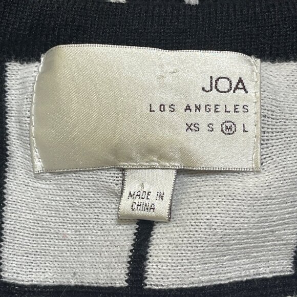 JOA Knit Skater Dress Black White Check M Medium Y2K Fit and Flare Mini - Picture 4 of 6